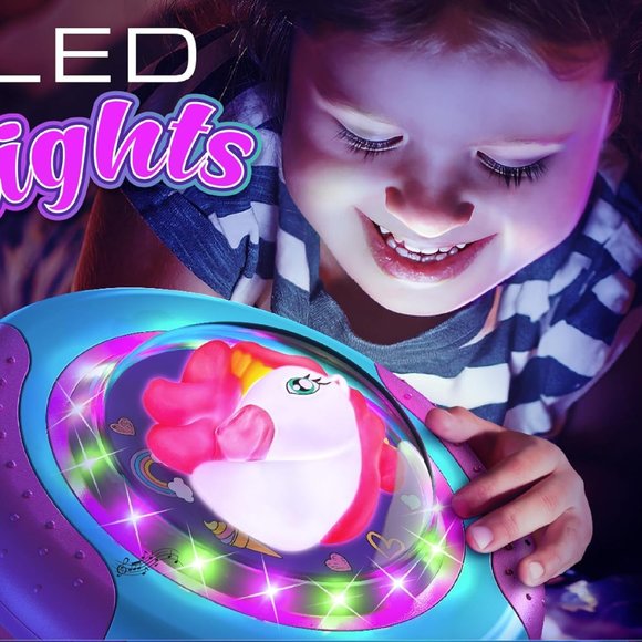 Light-Up Unicorn Twister | 360° Sit Twist and Spin, LED Lights & Music Toddler T - Picture 4 of 6
